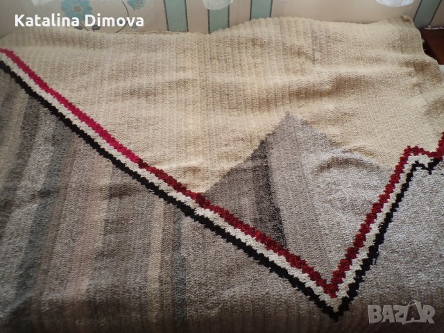 Одеяло, ръчно плетено, 100% вълна, снимка 2 - Олекотени завивки и одеяла - 23504096
