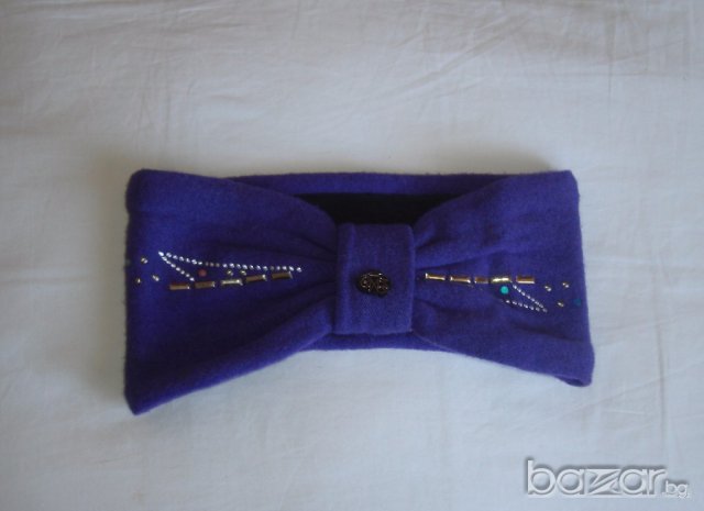 Лилава детска лента за глава, 46 см.обиколка , снимка 3 - Шапки, шалове и ръкавици - 18024152