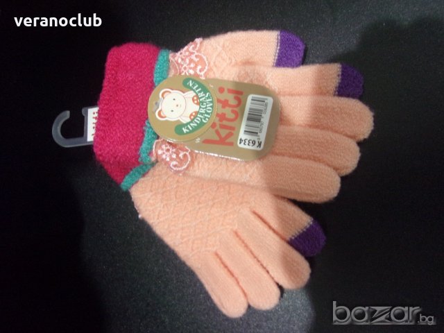 Луксозни детски ръкавички 3/6 годинки, снимка 3 - Шапки, шалове и ръкавици - 20277127