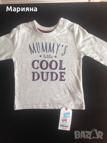 блуза с дълъг ръкав за момче 6-9мес., снимка 1