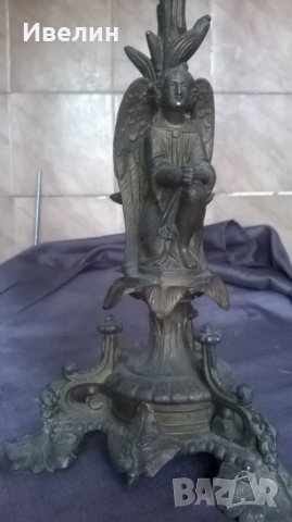 стар бароков свещник, снимка 2 - Антикварни и старинни предмети - 25567161