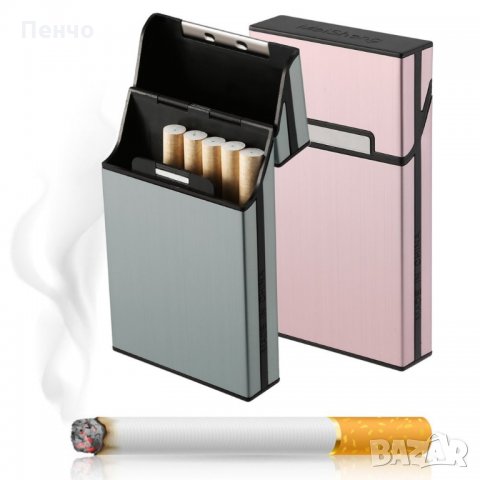 Алуминиева табакера кутия Слим Slim за цигари контейнер за съхранение аксесоари за пушене, снимка 5 - Табакери - 24070629