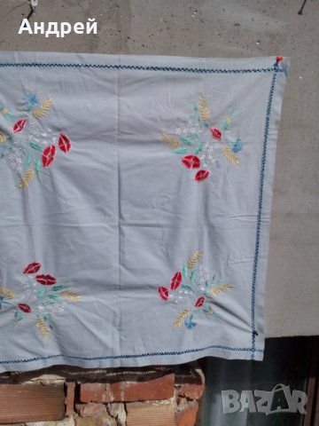 Стара бродирана покривка #19, снимка 3 - Антикварни и старинни предмети - 24741920