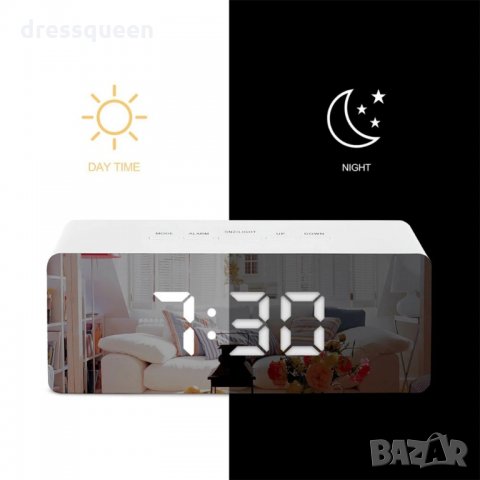 2214 Настолен огледален часовник, снимка 10 - Декорация за дома - 25072884