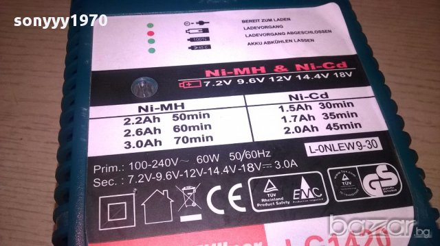 Hm mullner lg1420 charger 7.2/9.6/12/14.4/18v-внос швеицария, снимка 13 - Други инструменти - 16490394