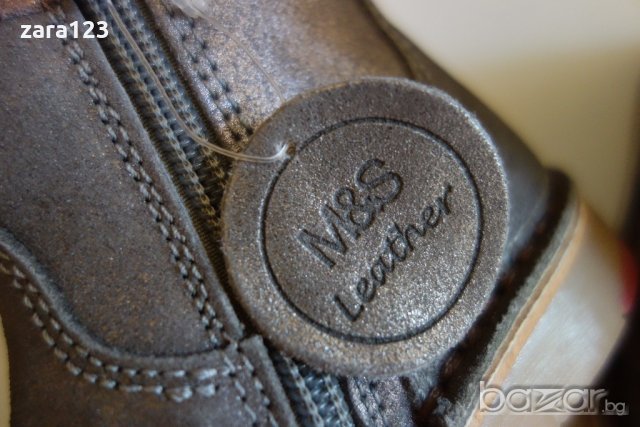 нови кожени ботуши Marks & Spencer, 20ти номер, снимка 7 - Детски боти и ботуши - 18434372