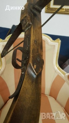 Старинен арбалет от18век оригинал., снимка 3 - Антикварни и старинни предмети - 22171429