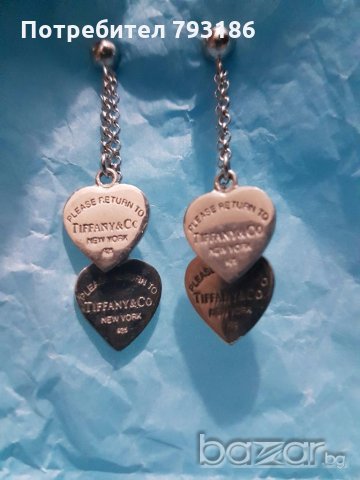 Tiffany & Co оригинални сребърни обеци, снимка 2 - Обеци - 19920377