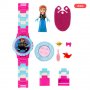 Детски часовник с играчка фигурка тип Лего Анна Замръзналото кралство, снимка 1 - Фигурки - 23428458