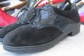 КАТО НОВИ дамски обувки 37 - 38 original ROHDE®, 100% естествен набук + естествена змийска кожа, снимка 2