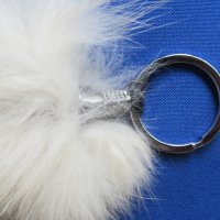 Кожен ключодържател-опашка от полярна лисица от Монголия, снимка 3 - Аксесоари за коса - 21510303