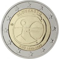 2 Евро монети (възпоменателни) емитирани 2009г (10г. на Икономически и Паричен съюз), снимка 6 - Нумизматика и бонистика - 15990617