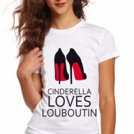 МАМА И АЗ! Дизайнерски тениски CINDERELLA LOUBOUTIN за Мама и Дете! Поръчай модел с твоя Идея!, снимка 2 - Тениски - 16097143