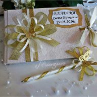 Комплект за кръщене със златни пеперуди, снимка 6 - Подаръци за кръщене - 17373066