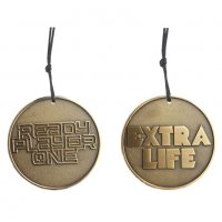🪙 🧬 Extra Life| верижка с медальон | Ready Player One | Допълнителен Живот, снимка 1 - Колиета, медальони, синджири - 21909966
