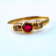 Продаден!Златен пръстен -Индия- 1.55 грама / №50.5, снимка 2 - Пръстени - 13687598