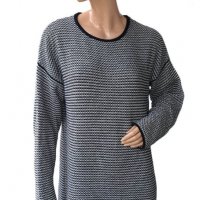 Дамски блузон черно и бяло, снимка 3 - Блузи с дълъг ръкав и пуловери - 23667477