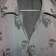 Мъжка риза с черни акценти, снимка 2 - Ризи - 9914550