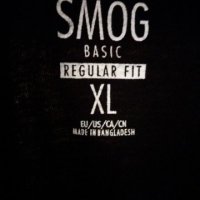 Мъж.тениска-"SMOG"-regular fit/памук/-черен. Закупена от Германия., снимка 3 - Тениски - 21860668