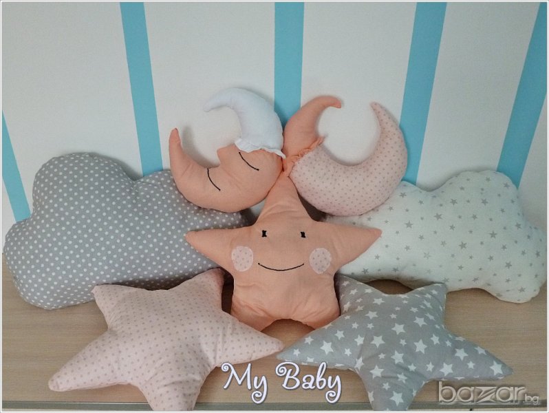 Комплект от 7 части декоративни възглавнички за бебе, снимка 1