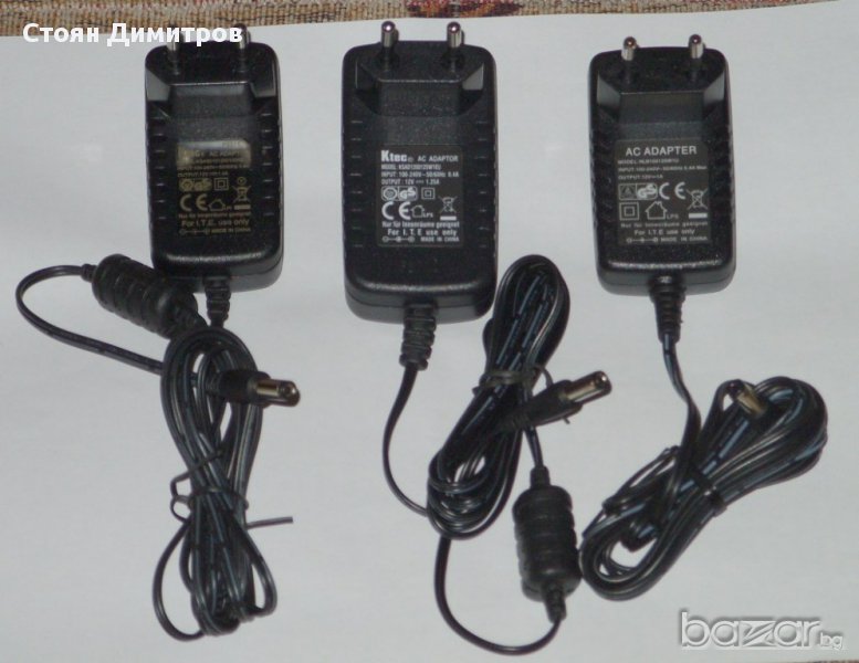 Захранващи адаптери 12V 1А, 1.5A, 2A, 9V, 5V/0.6A за router/switch/modem, снимка 1