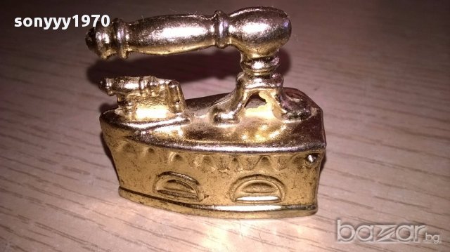 Мини ретро колекция-ютия-бронз/месинг-5х4х2см-внос швеицария, снимка 2 - Антикварни и старинни предмети - 17527686