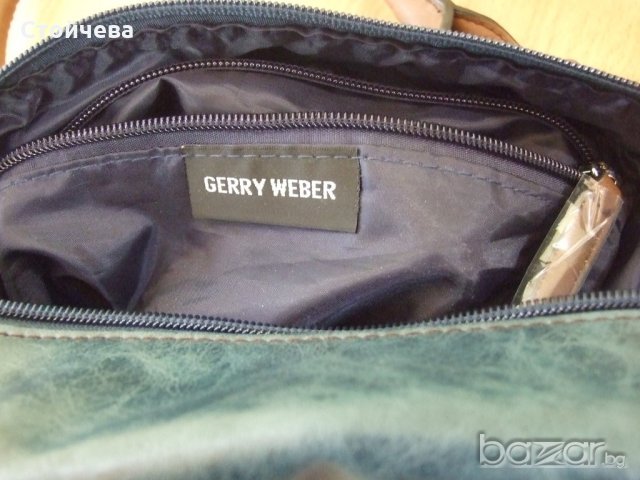 Gerry Weber чисто нова чанта от кожа в синьо, снимка 9 - Чанти - 20794447