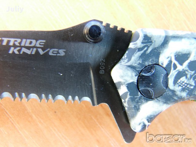 Сгъваем нож  STRIDE KNIVES B092 /ЧЕРЕПИ/, снимка 12 - Ножове - 10967759