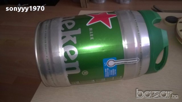 Heineken 5litra-празно буре от бира-30х20см-алуминиево, снимка 6 - Антикварни и старинни предмети - 17880726