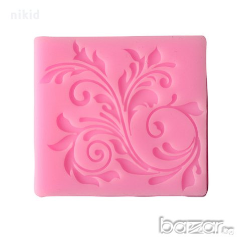  орнамент квадрат дантела листа силиконов молд форма за декорация торта фондан шоколад и др., снимка 2 - Форми - 16189478