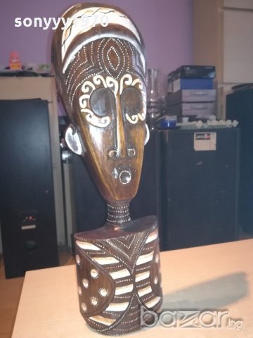 африканска маска-60х20х8см-масивна-дървена-от швеицария, снимка 10 - Антикварни и старинни предмети - 20932954