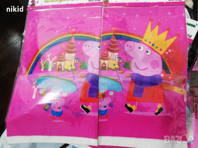 Пепа пиг Pig Peppa найлонова покривка за парти рожден ден, снимка 4 - Покривки за маси - 18367330