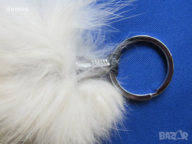 Кожен ключодържател-опашка от полярна лисица от Монголия, снимка 3 - Аксесоари за коса - 21510303