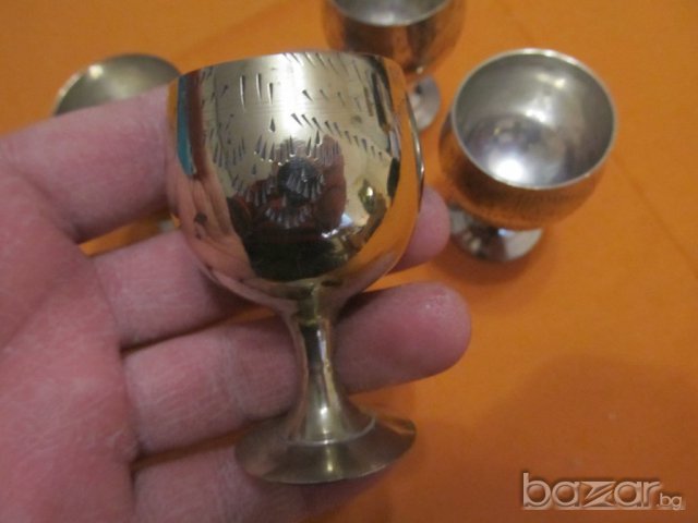 Комплект от 4 красиви чаши за ракия със столчеи  с маркировка _ Внос Англия , снимка 3 - Антикварни и старинни предмети - 16935202