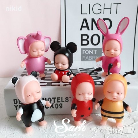  Бебе в костюм животно Cry Babies baby пластмасова фигурка за игра и украса торта кукла, снимка 2 - Други - 23865119