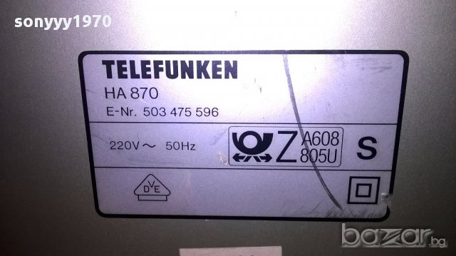 *telefunken ha-870 amplifier made in germany-внос швеицария, снимка 10 - Ресийвъри, усилватели, смесителни пултове - 14198048