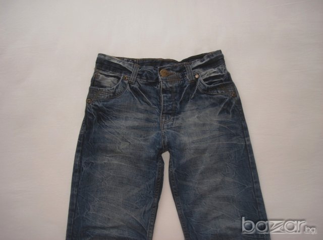 Okay,модерни,мачкани дънки за момче,152/158 см.  , снимка 3 - Детски панталони и дънки - 16380969