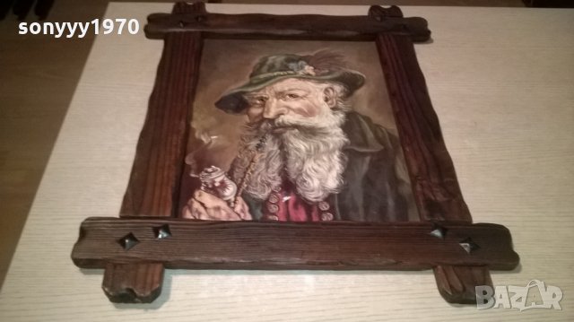 ретро картина-красива и стилна-57х48см-внос швеицария, снимка 7 - Колекции - 23507625