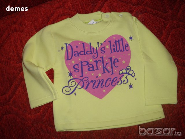 Луксозна бебешка блуза в цвят зелена ябълка, нова, размер 80 