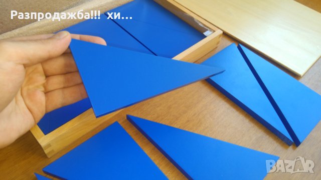 Правоъгълни разностранни триъгълници Монтесори 12бр. в кутия, снимка 6 - Образователни игри - 24999377