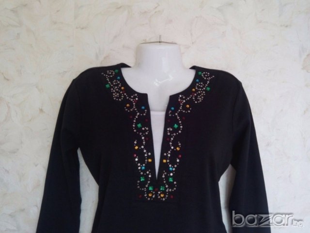 Petite,прекрасна блуза с камъни, размер М , снимка 3 - Блузи с дълъг ръкав и пуловери - 18363088