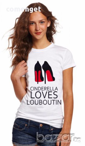 ТОП! Дамски тениска Cinderella! Бъди различна, поръчай с твоя снимка!, снимка 1 - Тениски - 14451875