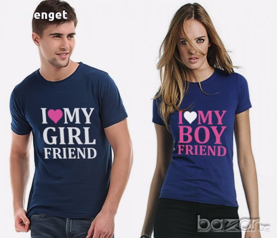 За ВЛЮБЕНИ! Дизайнерски LOVE BOY / GIRL тениски ! Поръчай модел с ТВОЯ ИДЕЯ или ДИЗАЙН!