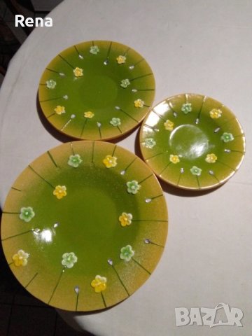 Декоративни релефни нови керамични чинии, снимка 1 - Декорация за дома - 24692495