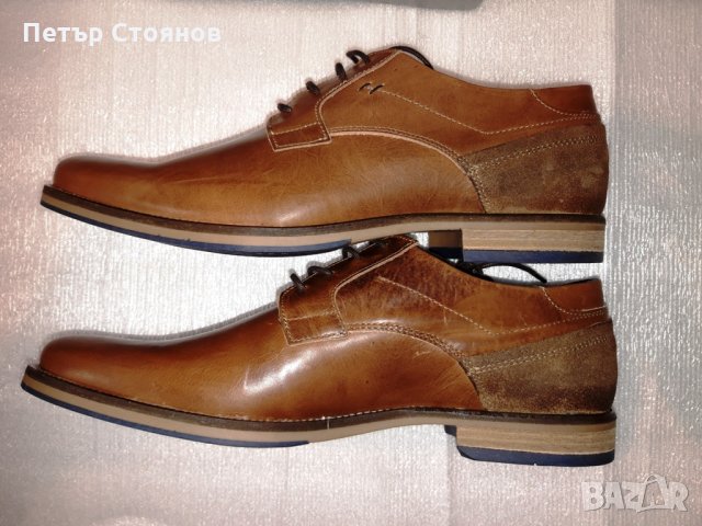 Стилни мъжки обувки от естествена кожа PAUL HUNTER №44, снимка 6 - Ежедневни обувки - 24462010