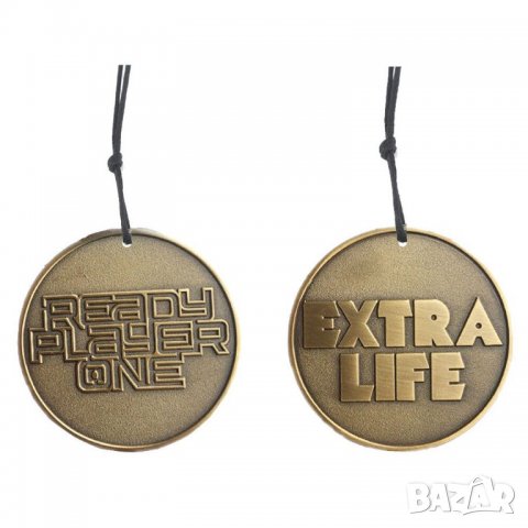🪙 🧬 Extra Life| верижка с медальон | Ready Player One | Допълнителен Живот