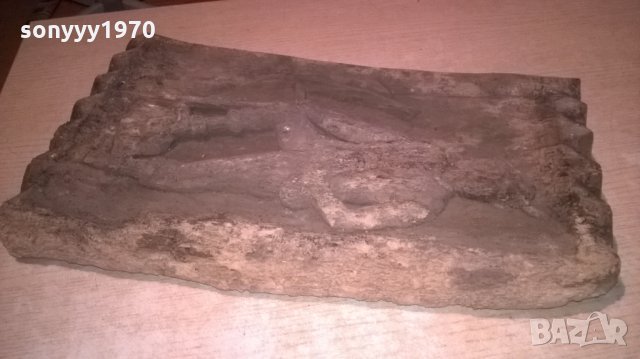 антика-стара дърворезба-old-43х39х5см-внос швеицария, снимка 5 - Антикварни и старинни предмети - 26170336