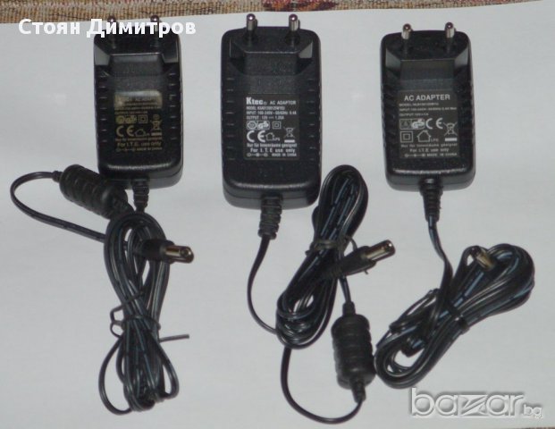 Захранващи адаптери 12V 1А, 1.5A, 2A, 9V, 5V/0.6A за router/switch/modem, снимка 1 - Кабели и адаптери - 12980323
