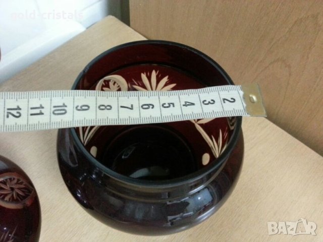 Кристална захарница бонбониера буркан , снимка 11 - Антикварни и старинни предмети - 22151191