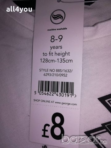 Нова английска тениска Джордж George, снимка 2 - Детски тениски и потници - 20256830